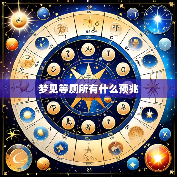 梦见等厕所有什么预兆