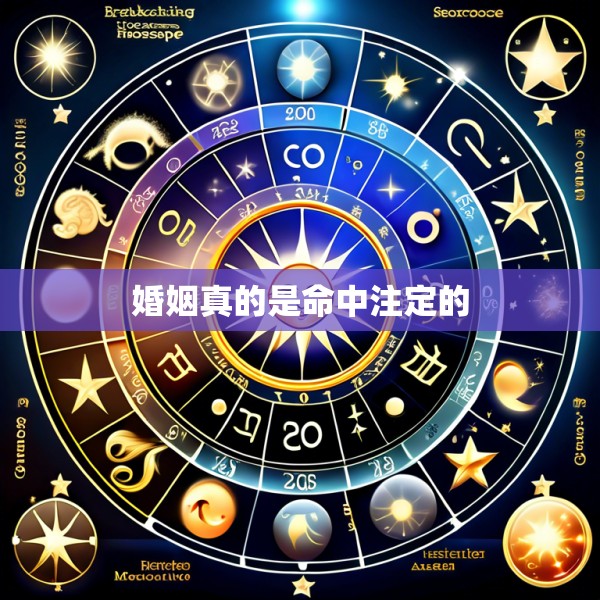 婚姻真的是命中注定的