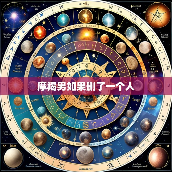 摩羯男如果删了一个人