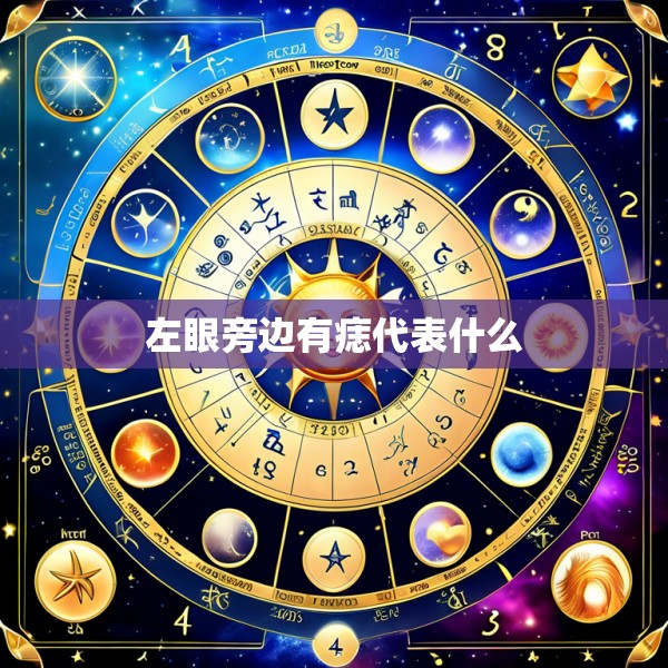 左眼旁边有痣代表什么