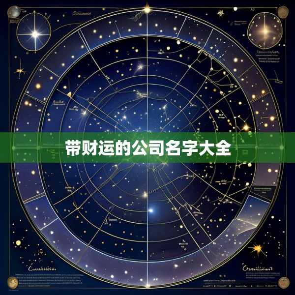 带财运的公司名字大全
