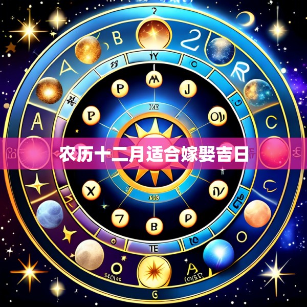 农历十二月适合嫁娶吉日