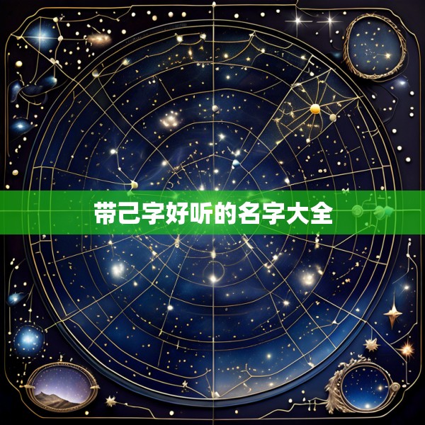 带己字好听的名字大全