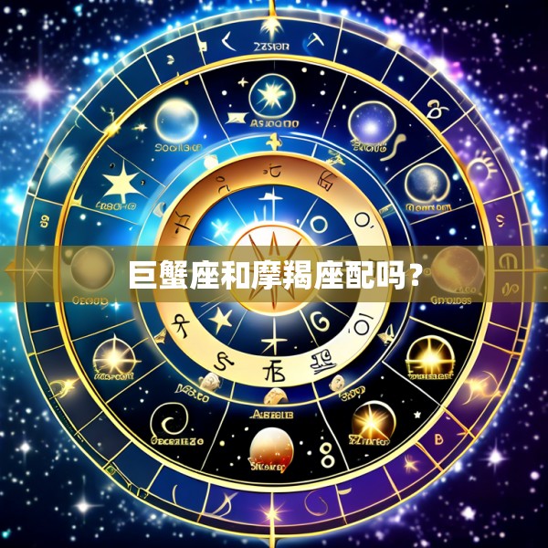 巨蟹座和摩羯座配吗？