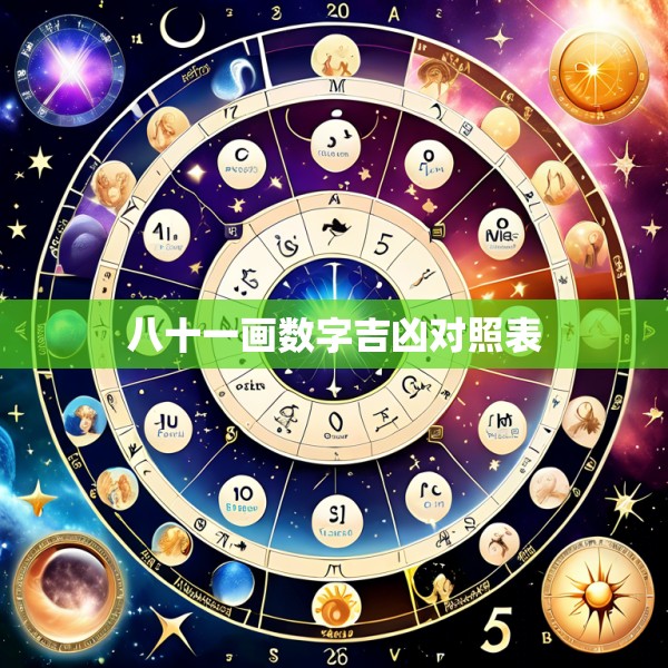 八十一画数字吉凶对照表