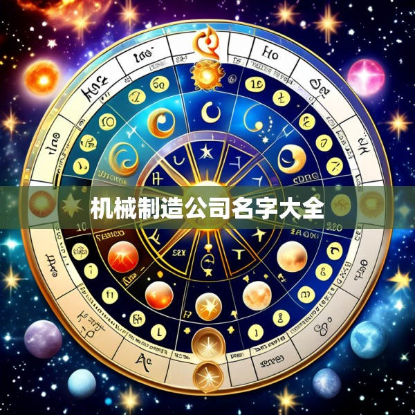 机械制造公司名字大全