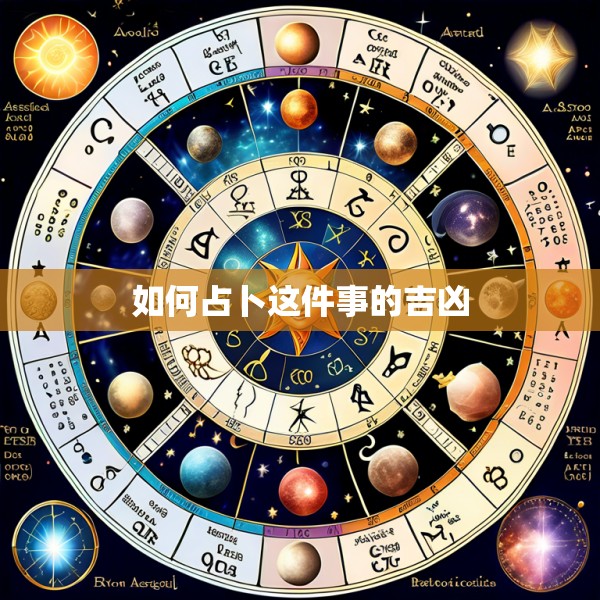如何占卜这件事的吉凶