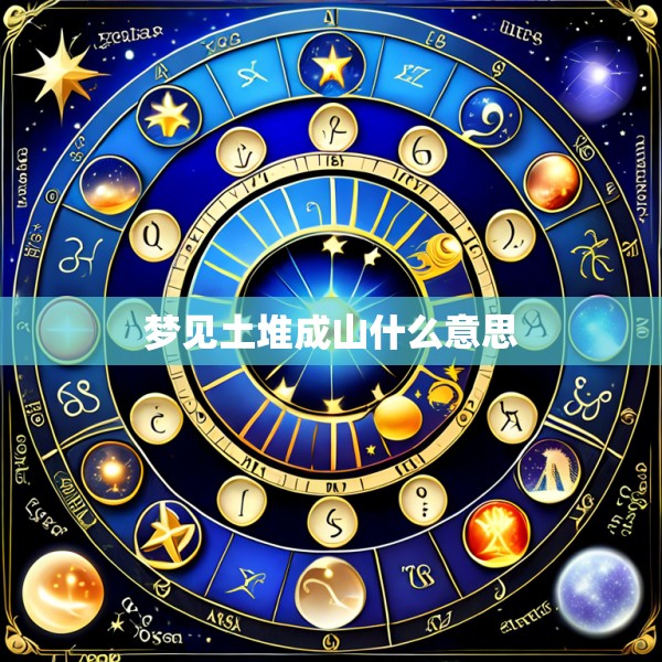 梦见土堆成山什么意思