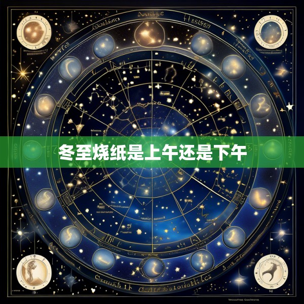 冬至烧纸是上午还是下午