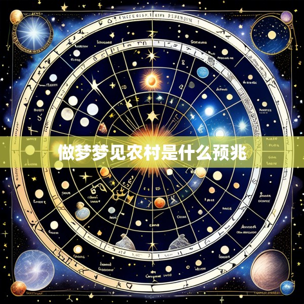 做梦梦见农村是什么预兆