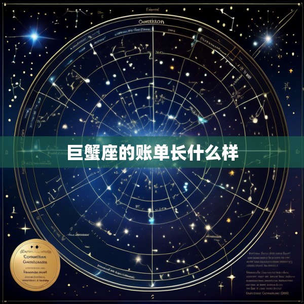 巨蟹座的账单长什么样