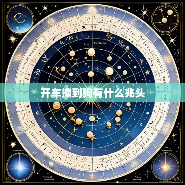 开车撞到狗有什么兆头