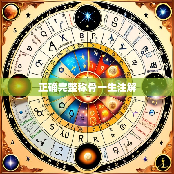 正确完整称骨一生注解