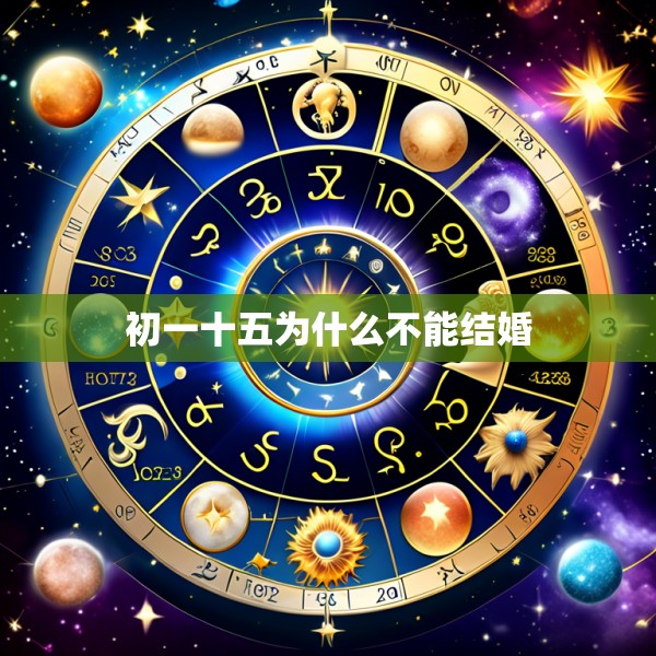初一十五为什么不能结婚