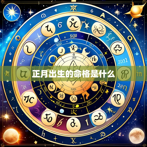正月出生的命格是什么