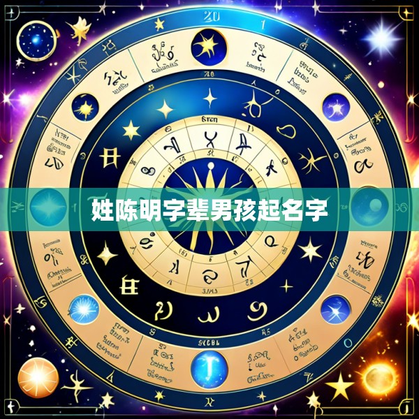 姓陈明字辈男孩起名字