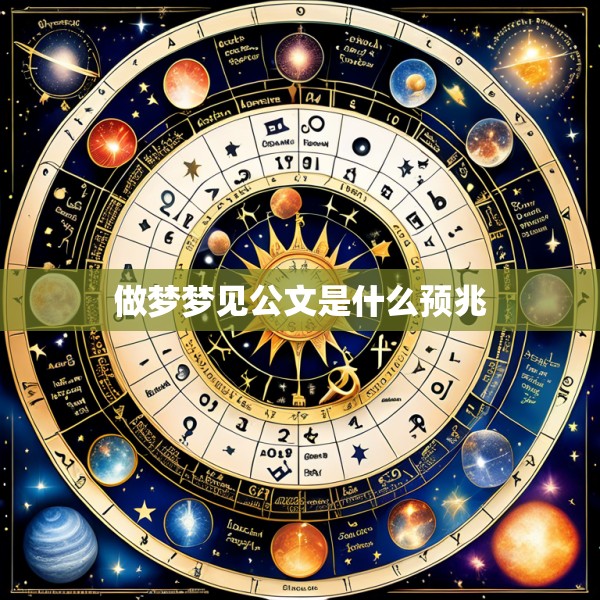 做梦梦见公文是什么预兆