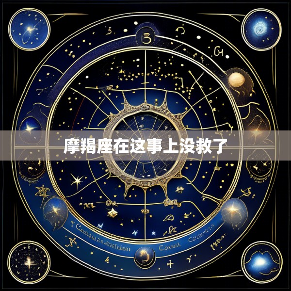 摩羯座在这事上没救了