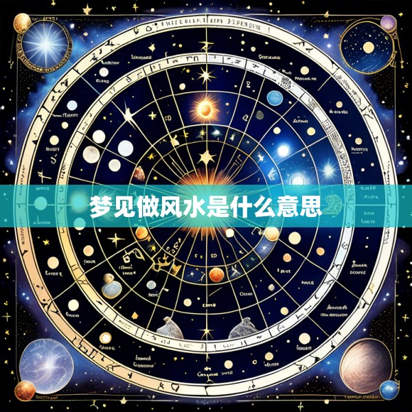 梦见做风水是什么意思
