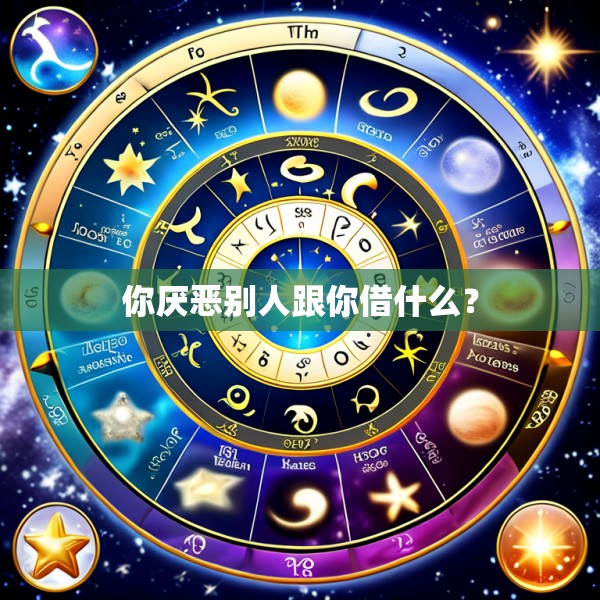 你厌恶别人跟你借什么？