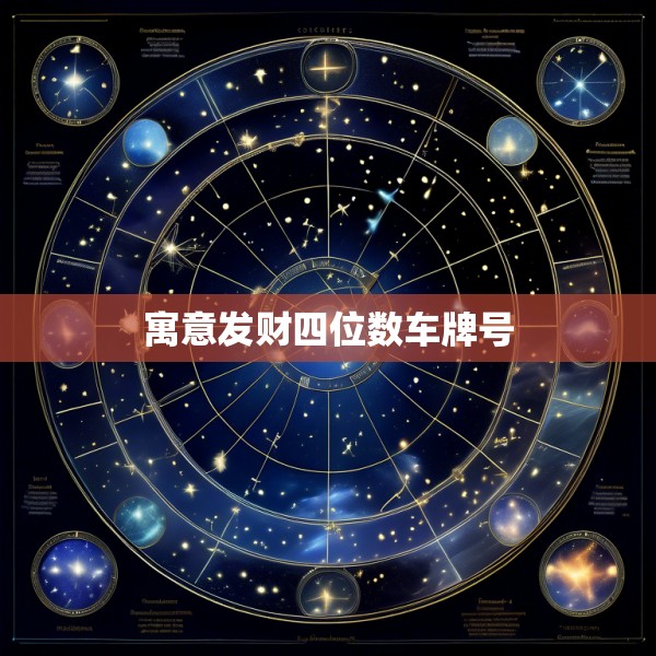 寓意发财四位数车牌号