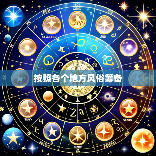 按照各个地方风俗筹备