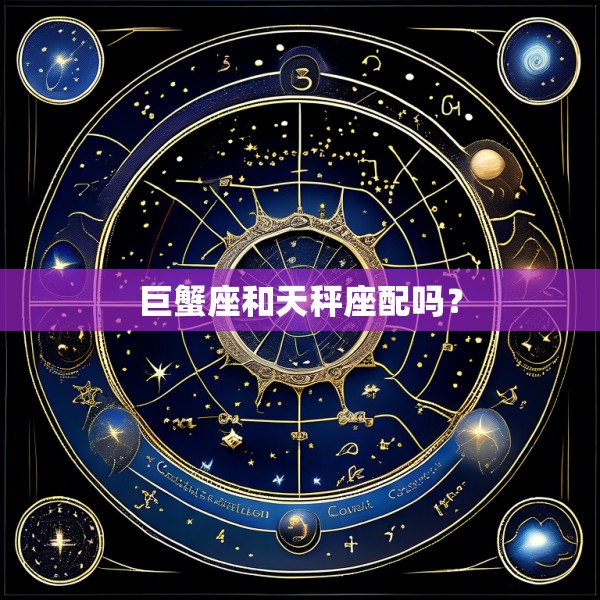 巨蟹座和天秤座配吗?