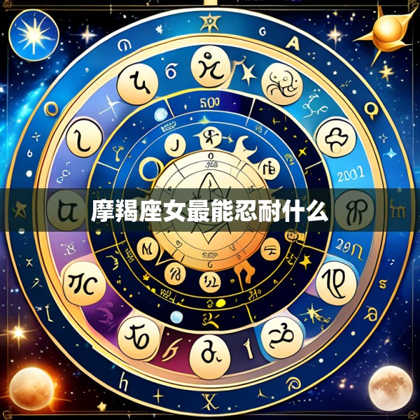 摩羯座女最能忍耐什么