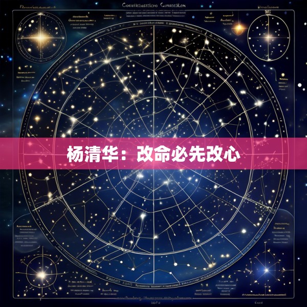 杨清华:改命必先改心