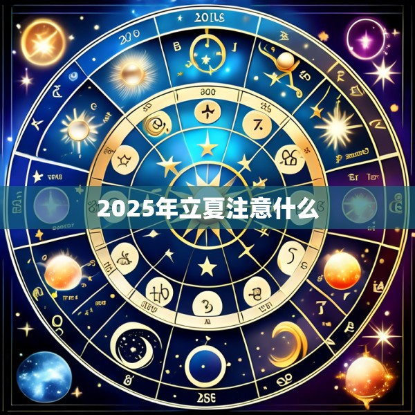 2025年立夏注意什么