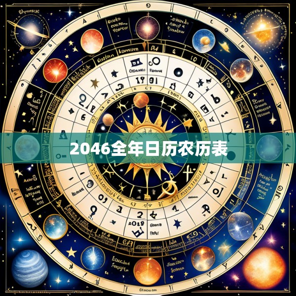 2046全年日历农历表