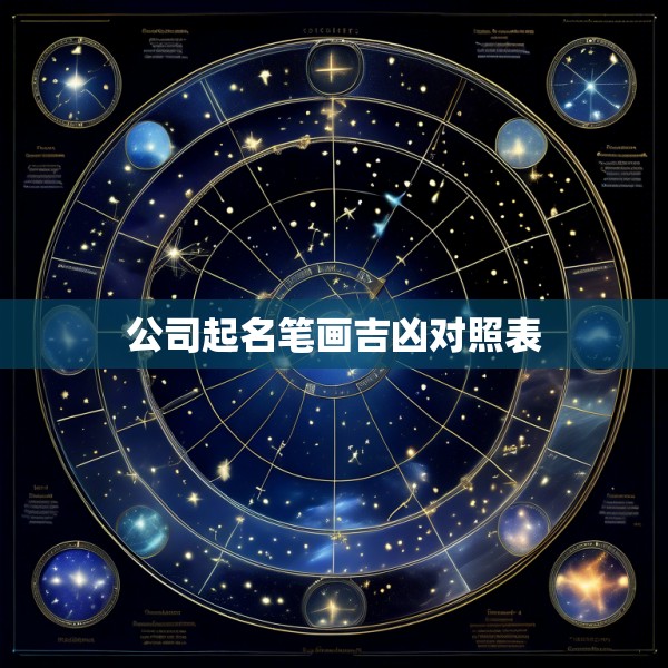 公司起名笔画吉凶对照表