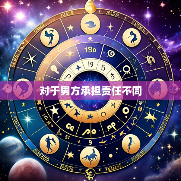 对于男方承担责任不同