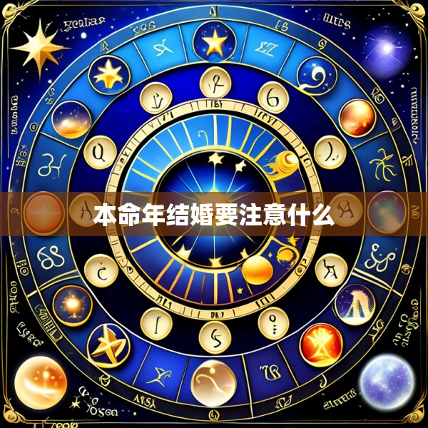 本命年结婚要注意什么