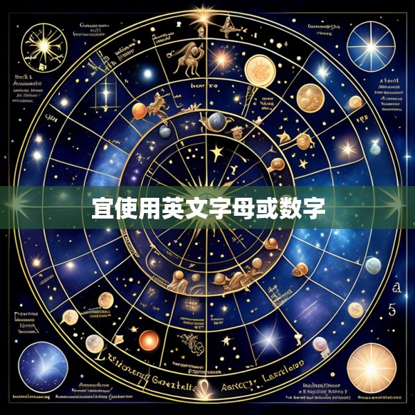 宜使用英文字母或数字