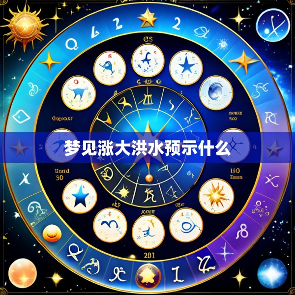 梦见涨大洪水预示什么
