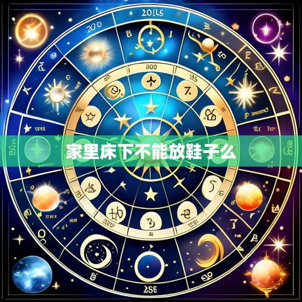 家里床下不能放鞋子么