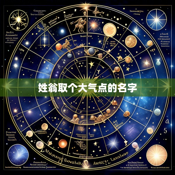 姓翁取个大气点的名字