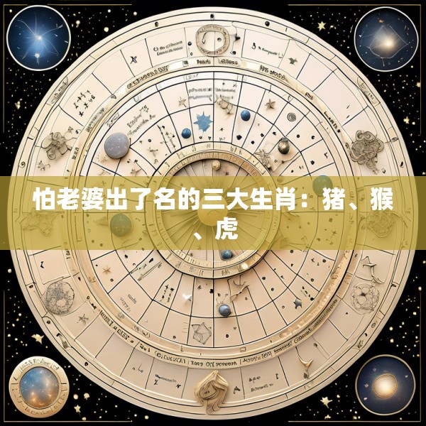 怕老婆出了名的三大生肖:猪、猴、虎