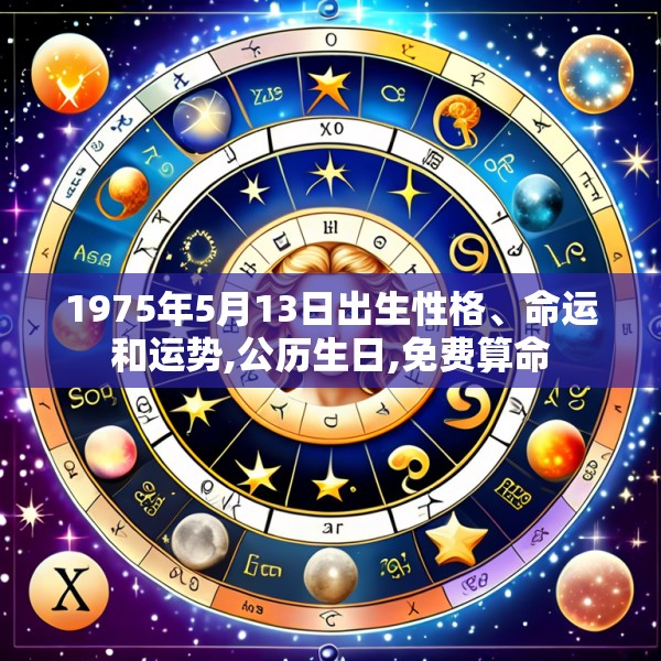 1975年5月13日出生性格、命运和运势,公历生日,免费算命