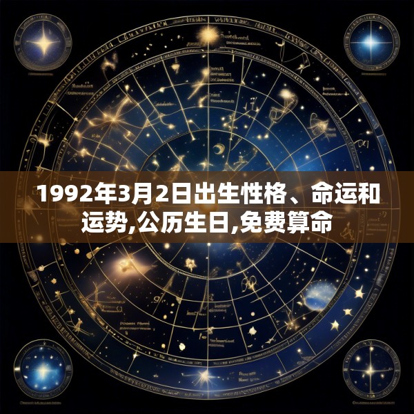 1992年3月2日出生性格、命运和运势,公历生日,免费算命