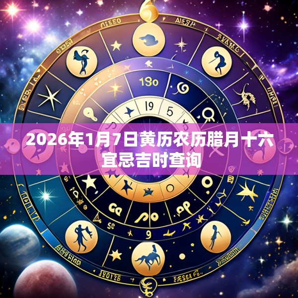 2026年1月7日黄历农历腊月十六 宜忌吉时查询
