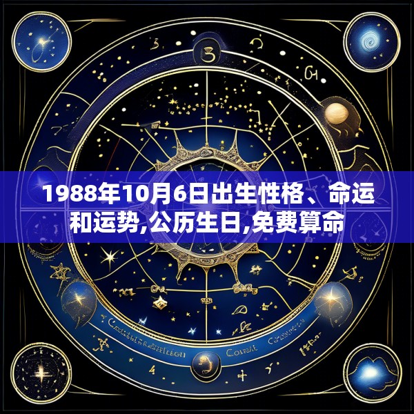 1988年10月6日出生性格、命运和运势,公历生日,免费算命