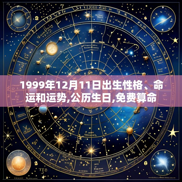 1999年12月11日出生性格、命运和运势,公历生日,免费算命