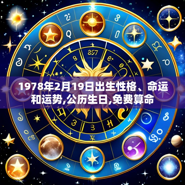 1978年2月19日出生性格、命运和运势,公历生日,免费算命