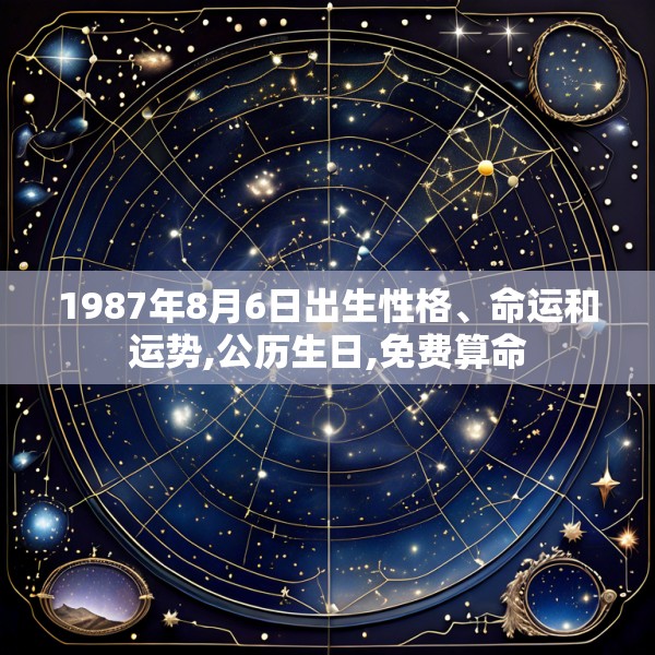 1987年8月6日出生性格、命运和运势,公历生日,免费算命