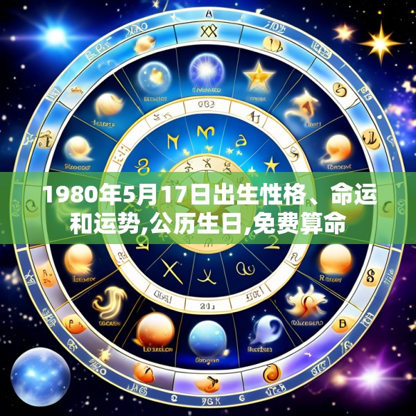 1980年5月17日出生性格、命运和运势,公历生日,免费算命
