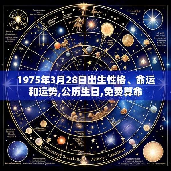 1975年3月28日出生性格、命运和运势,公历生日,免费算命