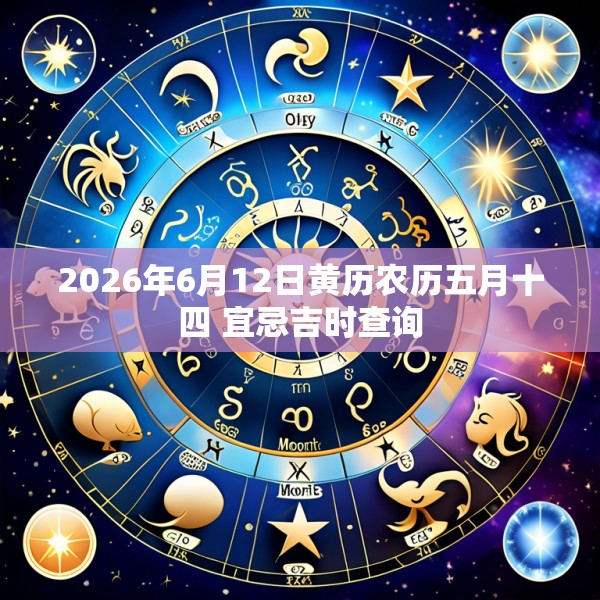 2026年6月12日黄历农历五月十四 宜忌吉时查询