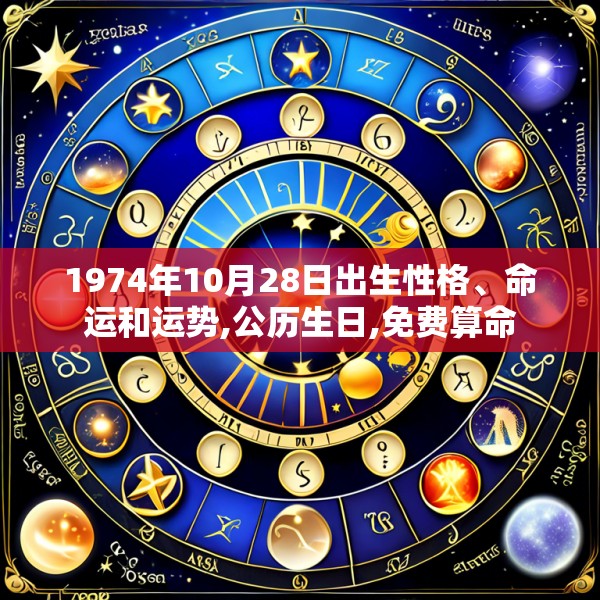 1974年10月28日出生性格、命运和运势,公历生日,免费算命